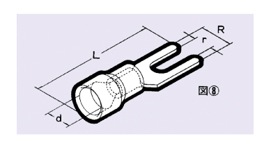 絶縁被覆付圧着端子（Ｙ型）